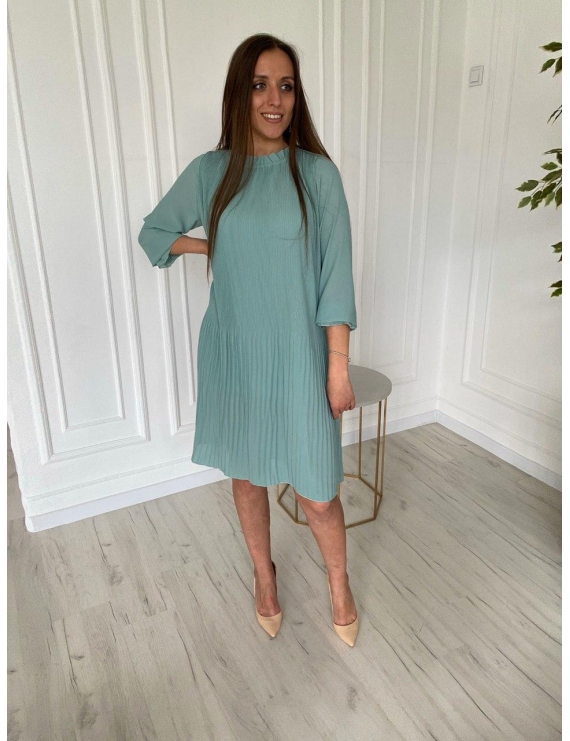 Шифоновое платье-плиссе