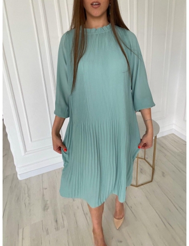 Шифоновое платье-плиссе