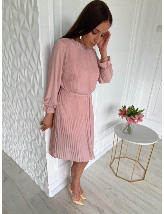 Шифоновое платье-плиссе