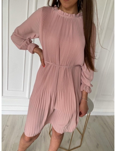 Шифоновое платье-плиссе