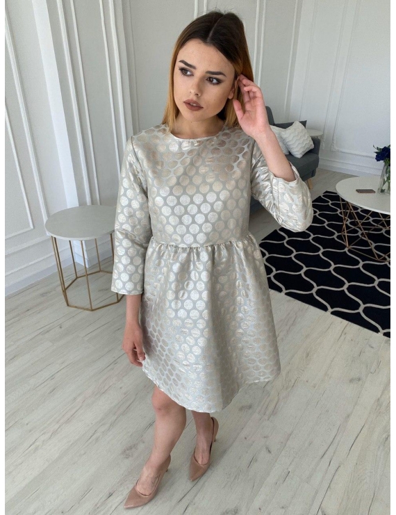 Платье в блестящий горох