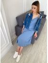 Голубое платье-комбинация