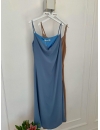 Голубое платье-комбинация