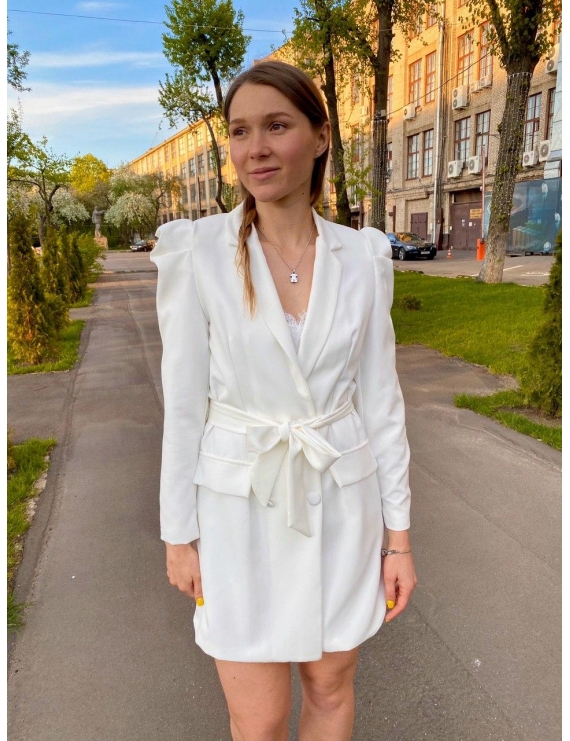 Белое платье-жакет