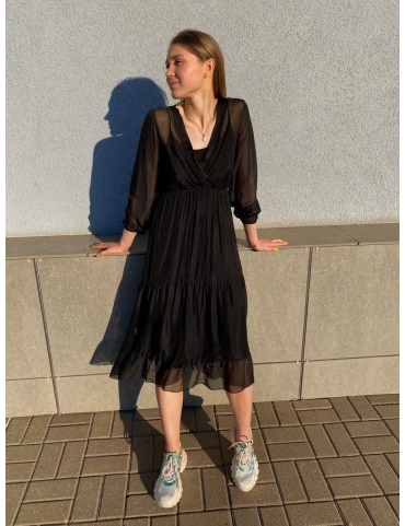 Черное платье-двойка