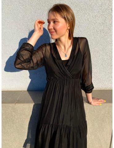 Черное платье-двойка