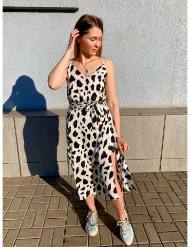 Платье-комбинация с поясом