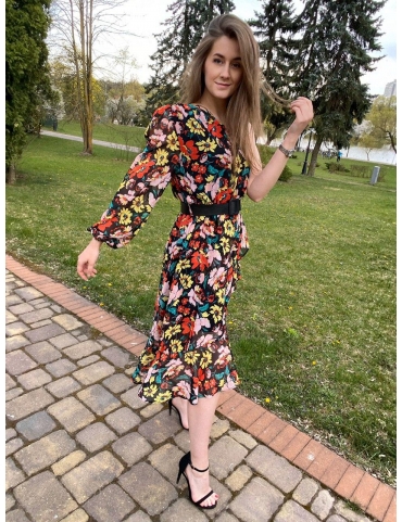 Яркое шифоновое платье