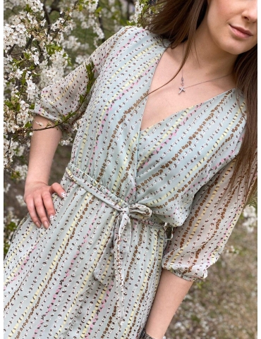 Шифоновое платье на подкладке