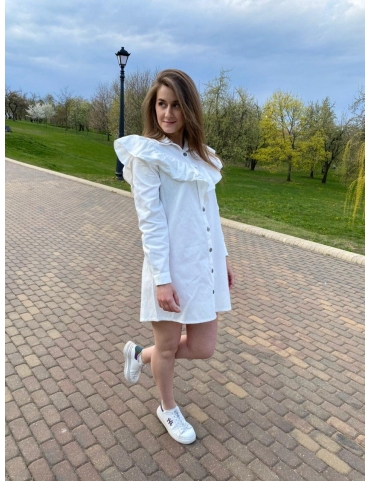 Белое хлопковое платье