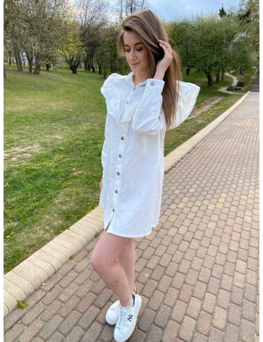 Белое хлопковое платье