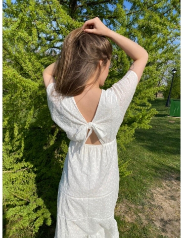 Хлопковое платье с открытой спиной