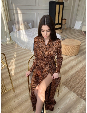 Платье с леопардовым принтом