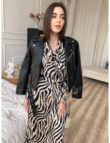 Платье с анималистичным принтом