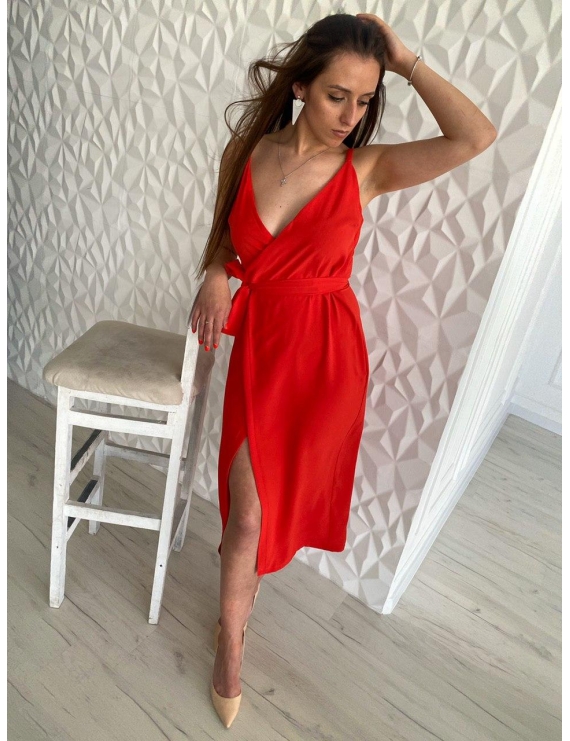 Красное платье на запах