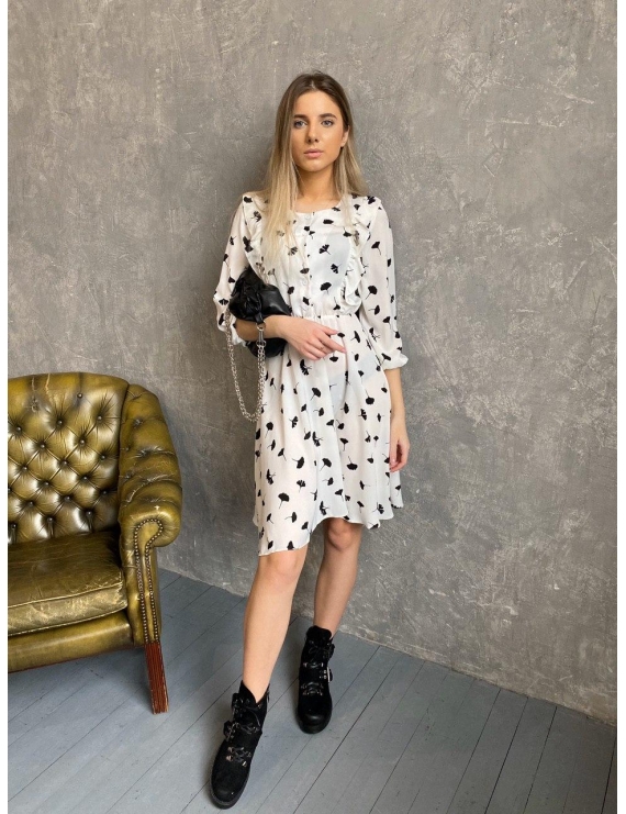 Воздушное белое платье