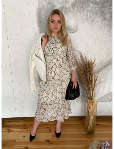 Платье-плиссе свободного кроя