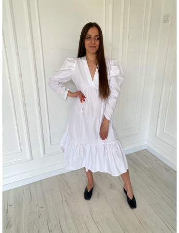 Хлопковое белое платье