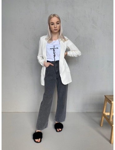 Джинсы серые