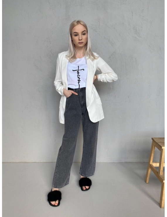 Джинсы серые